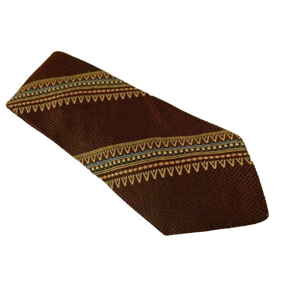 Wide Brown Vintage Tie, Dark Brown Towncraft Par Excellence, Penneys Tie - Picture 5 of 7